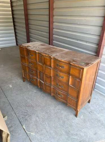Wooden dresser ready for pickup